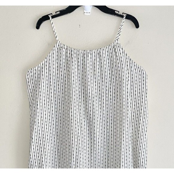 Old Navy Sleeveless Dress Plus Size 14 16 Minimalist High Low Hem Black Cream - Picture 3 of 10